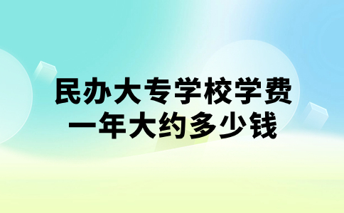 民办大专学校学费一年大约多少钱